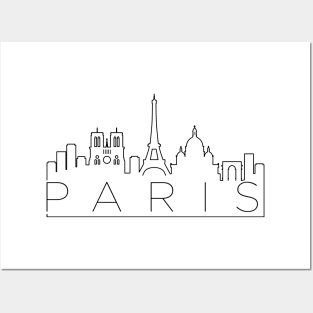 Paris  Minimal Skyline Posters and Art